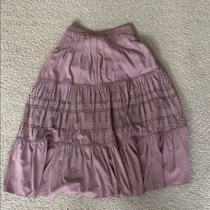 Genuine suede lilac midi skirt from Anthropology